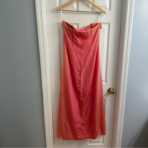 Gunne Sax Dress Formal Strapless Pink Prom Vintage Jessica McClintock Size Large - Picture 5 of 11